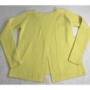 Banana Republic Yellow Cross Back Wool Crew SM